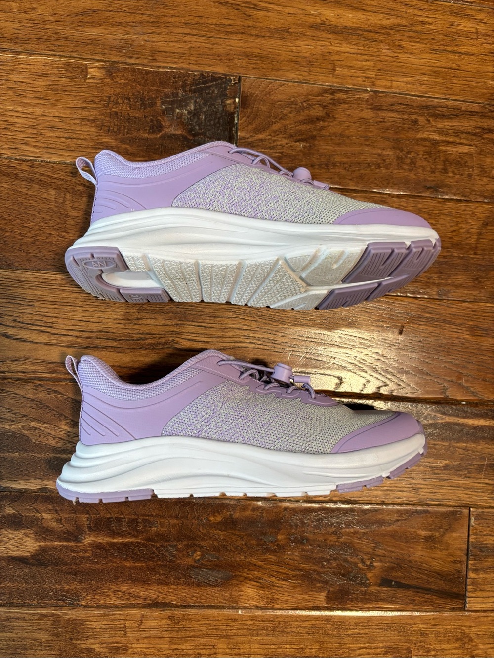 Athletic Works Girls Size 3 Shoes Running Slip On Sneakers Purple